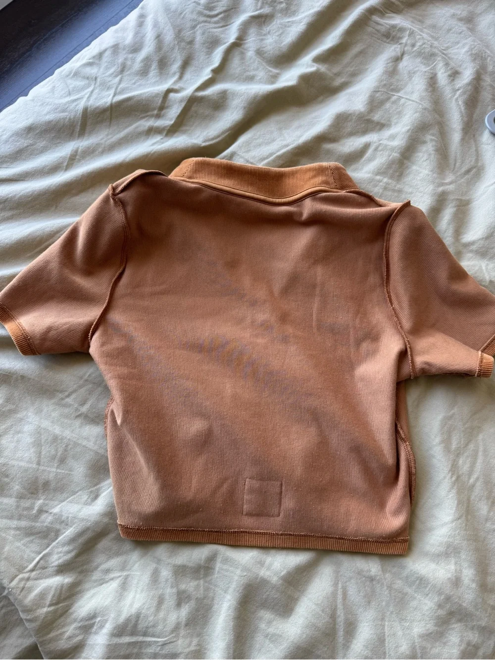 Alo Yoga Micro Corduroy 2 Piece Set Toffee Flare Pants Crop Top S